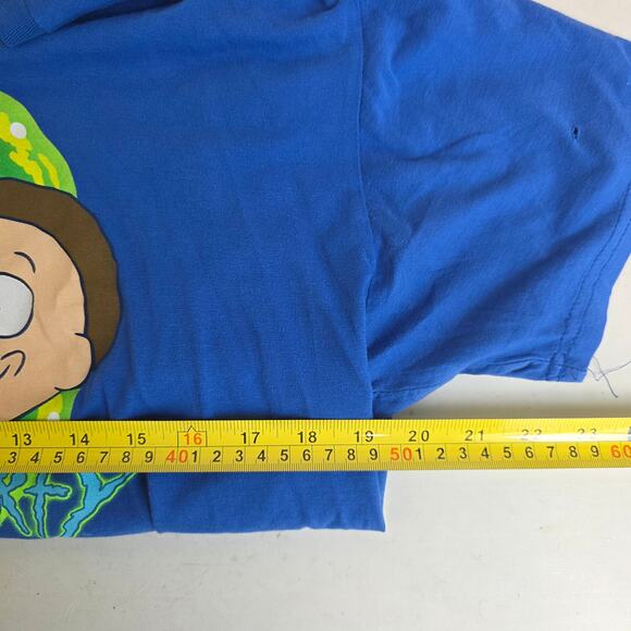 Rick and Morty Blue Front Logo T-shirt Men's Large - Picture 9 of 9